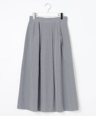 J.PRESS LADIES 【洗える】アセVis ギンガム スカート ネイビー系3