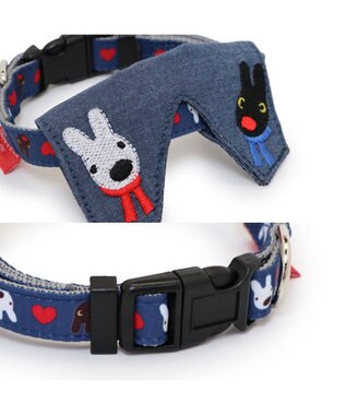 PET PARADISE リサとガスパール ハート襟付 首輪 ３Ｓ ネイビー