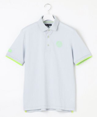 23区GOLF 【MEN】ポリエステルカノコ 半袖ポロシャツ ライトグレー系