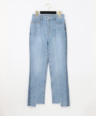 GRACE CONTINENTAL カットオフスリムデニムパンツ サックス