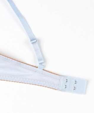 WACOAL ブラジャー 【リボンブラ 胸もとフィットながもち】 きれいな谷間をメイク 動いても谷間をキープ Gカップまで対応 大きいサイズ レディース BXB490 /ワコール サックス