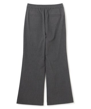 UNFILO L 【セットアップ着用可/ウエストゴム】マイビューティ セミフレアパンツ チャコール