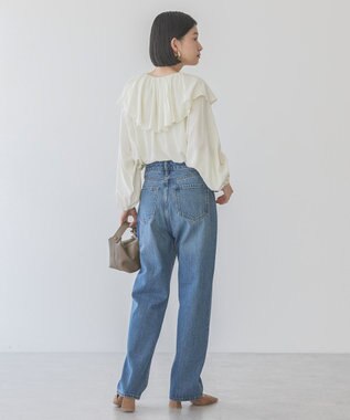 AMERICAN HOLIC サラックール衿フリルラグランブラウス Ivory