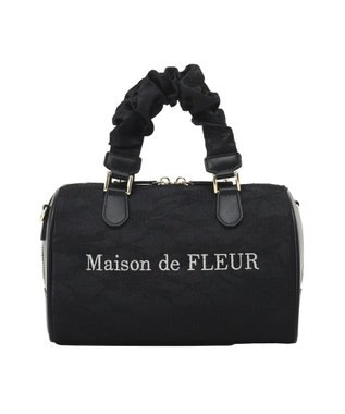 Maison de FLEUR レース2Wayボストンバッグ Black
