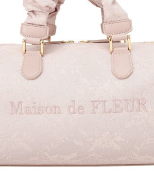 Maison de FLEUR レース2Wayボストンバッグ Pink