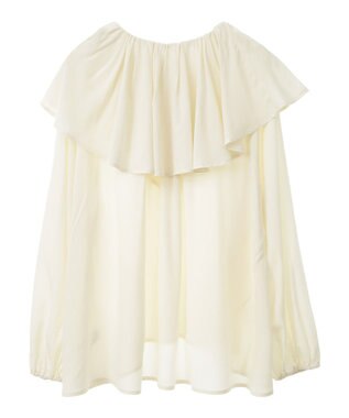 AMERICAN HOLIC サラックール衿フリルラグランブラウス Ivory