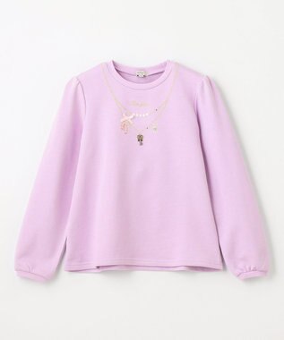ANY KIDS 【らくっトレーナー】裏毛 ネックレス トレーナー ラベンダー