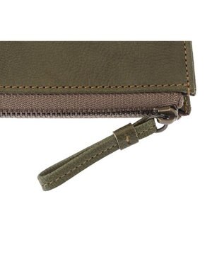 genten ゴートベーシック Ｌファスナー長財布 カーキ
