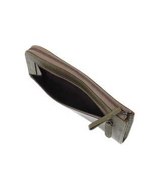 genten ゴートベーシック Ｌファスナー長財布 カーキ