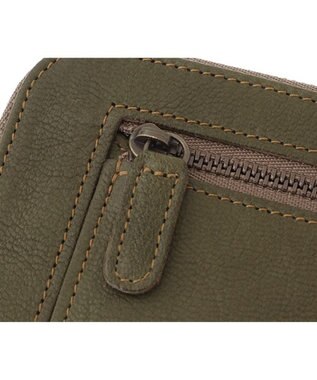 genten ゴートベーシック Ｌファスナー長財布 カーキ