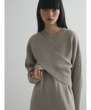 Green Parks armonia. ＳＥＴ２点ニットワンピース Beige