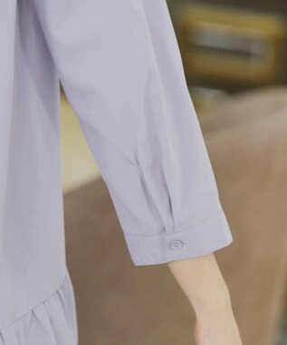 Tiaclasse 【選べる2Type】スキッパーシャツチュニック 長袖ライトグレー