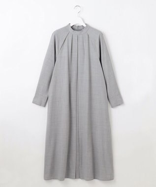 自由区 【洗える】ウーステッドトロ ワンピース ライトグレー