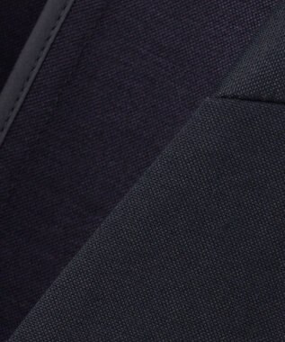 23区 【セットアップ対応/洗える】トリアセジャージー ノーカラージャケット ネイビー系