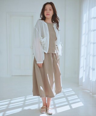 Feroux リボンポケット シアー ブルゾン ホワイト系