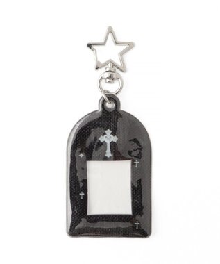 WEGO 【痛バ＆推し活グッズ】ラメモチーフIDフォトケースキーホルダー ブラック