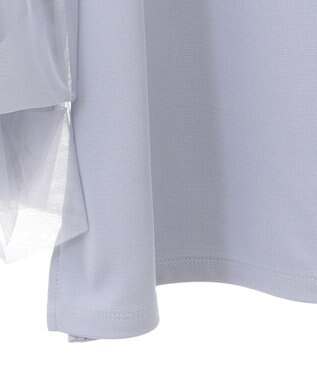 earth music&ecology キラキラストーンパールチュールスリーブプルオーバー Gray