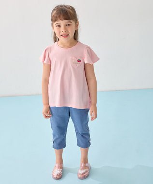 ANY KIDS ひらひら バックシャンTシャツ ピンク