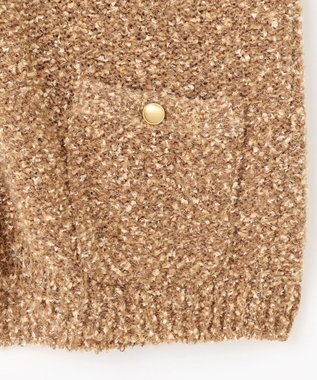 自由区 S 【カタログ掲載】ラメファンシーツイード カーディガン キャメル系