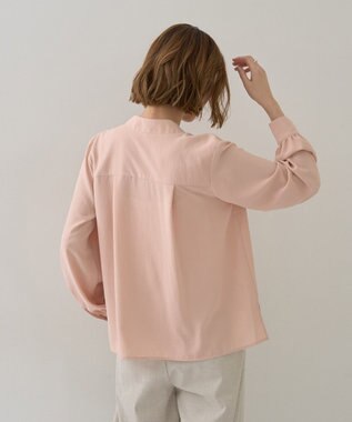 YECCA VECCA スカーフリング付きボウタイブラウス Pink