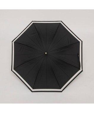 UNBILLION カシュネ cachenez / 【晴雨兼用】【日傘】UV カット率99％以上 PU切り継ぎボーダーバルーンショートパラソル ブラック