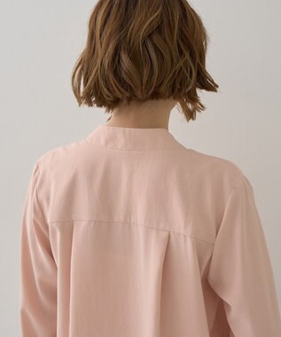 YECCA VECCA スカーフリング付きボウタイブラウス Pink