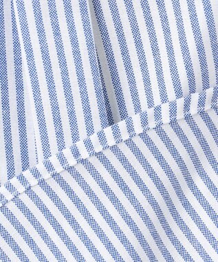 J.PRESS KIDS 【100-130cm】オックスフォード ストライプコンビシャツ ブルー系1