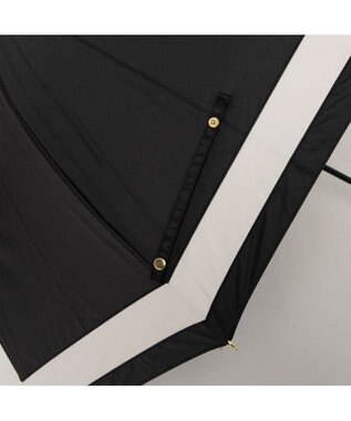 UNBILLION カシュネ cachenez / 【晴雨兼用】【日傘】UV カット率99％以上 PU切り継ぎボーダーバルーンショートパラソル ブラック