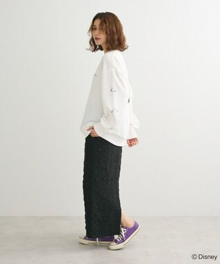 Green Parks ナイトメア／袖プリントミニ裏毛プルオーバー White