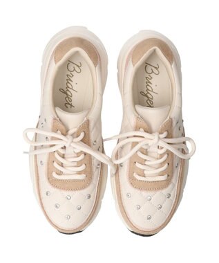 Bridget Birkin 【Bridget Birkin】キルティングストーンスニーカー ベージュコンビ