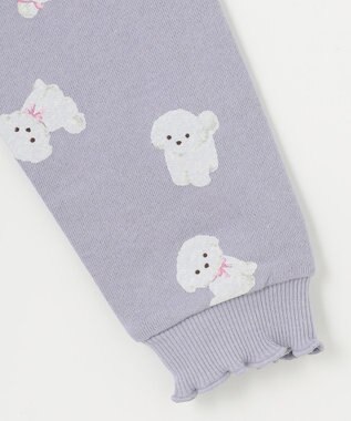 ANY KIDS アニマル 総柄 トレーナー サックスブルー×イヌ