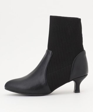 ANY SIS 【23.0~24.5cm】リブポインテッド ブーツ ブラック