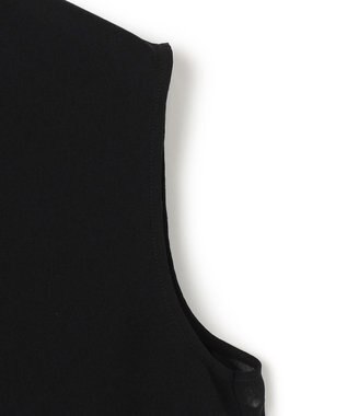 BEIGE， 【洗える】FLEUR / バックシアーノーカラーブラウス Black