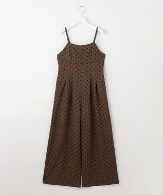 Feroux ドットフロッキー ロンパース ダークブラウン系1