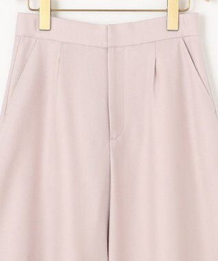 組曲 L 【WEB一部店舗限定】ウールジョーゼット キュロットパンツ ローズ系