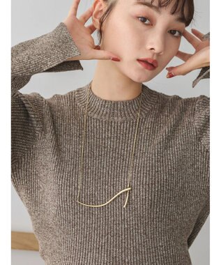 AMERICAN HOLIC ハーフラインスライドネックレス Gold