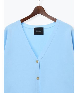 Te chichi コクーンVネックカーディガン サックスブルー