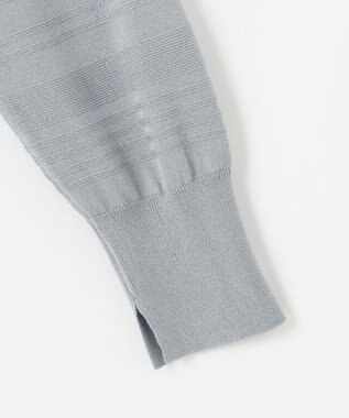 J.PRESS LADIES 【WEB限定カラーあり・洗える】SILKY RAYON STRETCH ボーダー ニット ダルブルー系