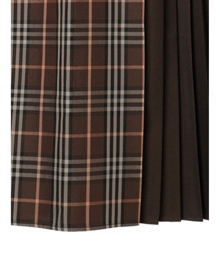 Green Parks アシメサイドプリーツスカート Brown