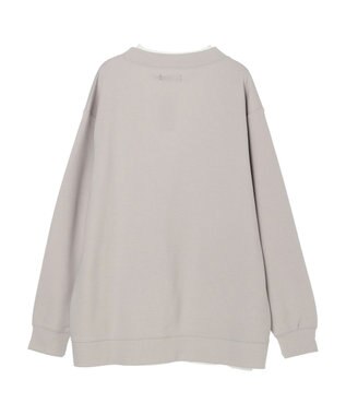 CRAFT STANDARD BOUTIQUE 強撚ポンチカーディガン＋Ｌ／Ｓ　ＴＥＥーＳＥＴ Light Gray