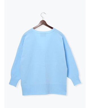 Te chichi コクーンVネックカーディガン サックスブルー