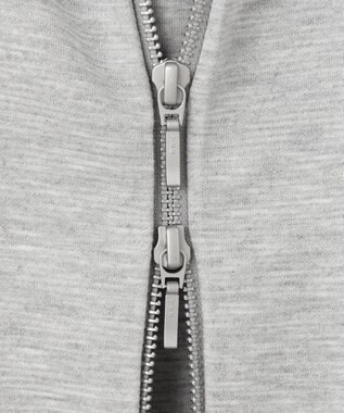 ANY ダブルジップパーカー トップグレーラメ