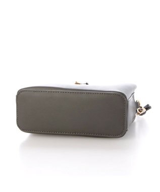 UNBILLION カシュカシュ cachecache / メタルフラップ3つ口ミニショルダー ダークグレー