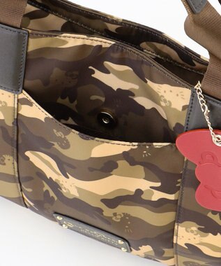 LA BAGAGERIE 【LA BAGAGERIE×HELLO KITTY】リボンチャーム付き　デイリートート　Sサイズ カーキ