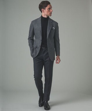 GOTAIRIKU 新色追加【洗える/チクチクしにくい/ピリングしにくい】イタリア糸 ハイゲージ タートルネックニット_WOOL100％ ブラック系