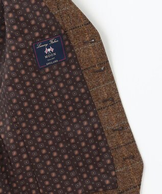 JOSEPH ABBOUD 【ツィード/UKファブリック】ツイード  ウィンドーペン ベスト ダークブラウン系4