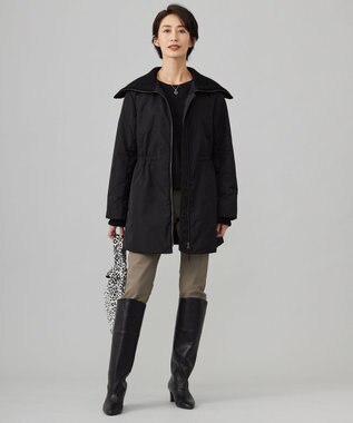 ICB 【UVカット・洗える】ジョーゼットジャージー クロップド丈プルオーバー ブラック系