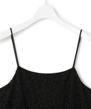 23区 【SLOW/一部店舗限定】カットジャカード キャミソールワンピース ブラック系