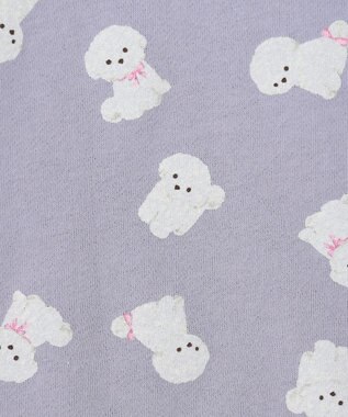 ANY KIDS アニマル 総柄 トレーナー サックスブルー×イヌ