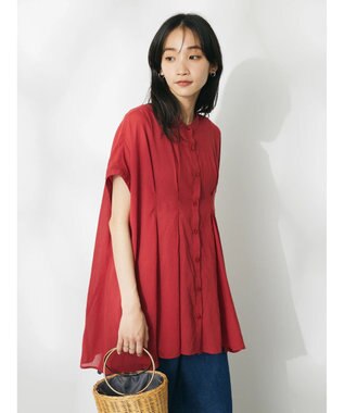 CRAFT STANDARD BOUTIQUE ウ゛ィンテージボイルタックチュニック Red